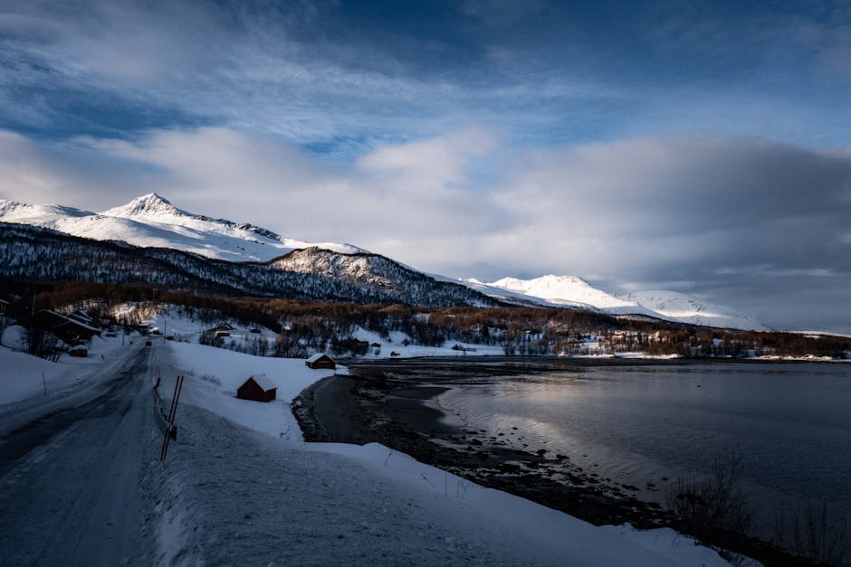 serene landscape with mountains